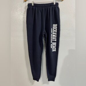 Tipsy Black teen Joggers with White Print logo S